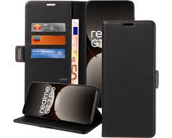 ChiGuard Book Case Hoesje geschikt voor Realme GT 7 Pro - Magnetische Sluiting - Portemonnee Rustic Zwart