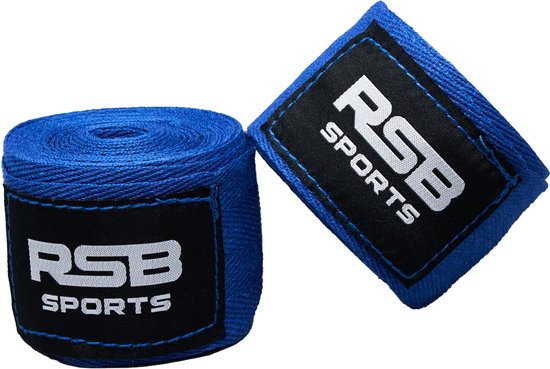Foto: Rsb sports handwraps 450 cm boksen kickboks bandage boks wraps blauw