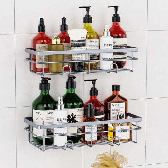 Grote Douche Caddy Douche Rek Zelfklevende Badkamer Organizer Geen Boor Douche P