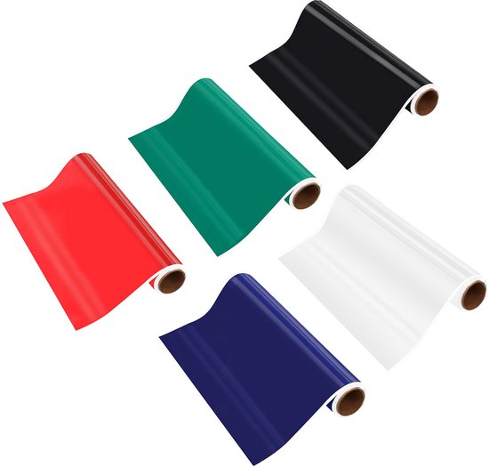 Belle Vous Rode, Witte, Groene, Blauwe & Zwarte Zelfklevende Vinyl Rol – 30cm x 3 m – Permanente Folie Voor Kunst en Hobby Borden Scrapbooken Silhouetten Cameo Knippen en Voertuig Stickers