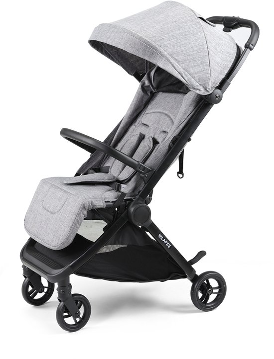 NilaFee™ MaxComfort - Buggy - Tot 22kg - Plooibuggy - Kinderwagen - Inklapbaar - Vlek en waterafstotend - Grijs