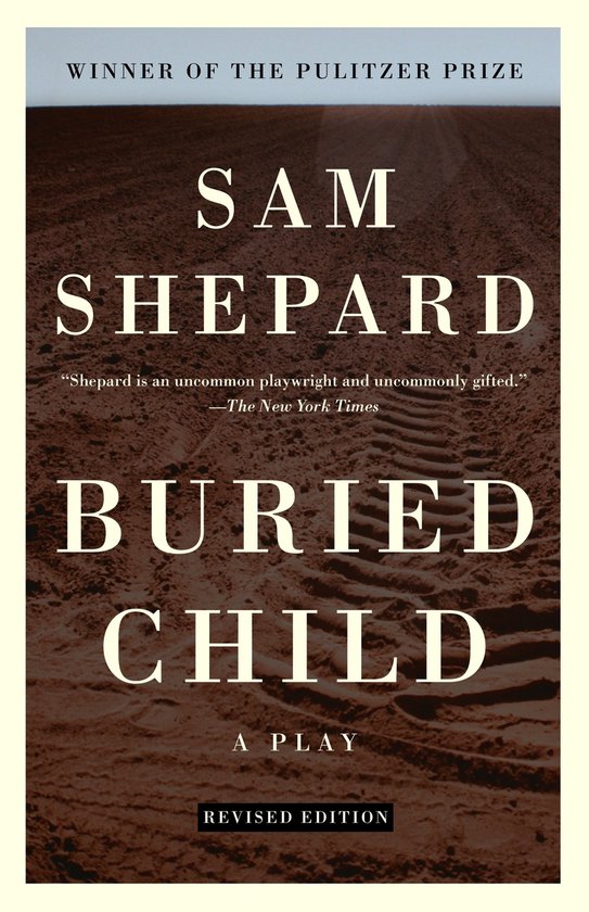 De omslag van 'Buried Child' door Sam Shepard, een toneelstuk, winnaar van de Pulitzerprijs.