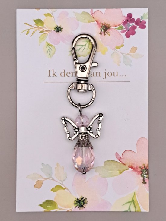 Geluksengel - A Pocket Hug - Ik denk aan jou kaartje - een Engeltje voor jou - Tashanger - Beschermengel - Geluksengeltjes - Tashanger - Sleutelhanger - Beschermengeltje - Guardian Angel - Gelukspoppetje