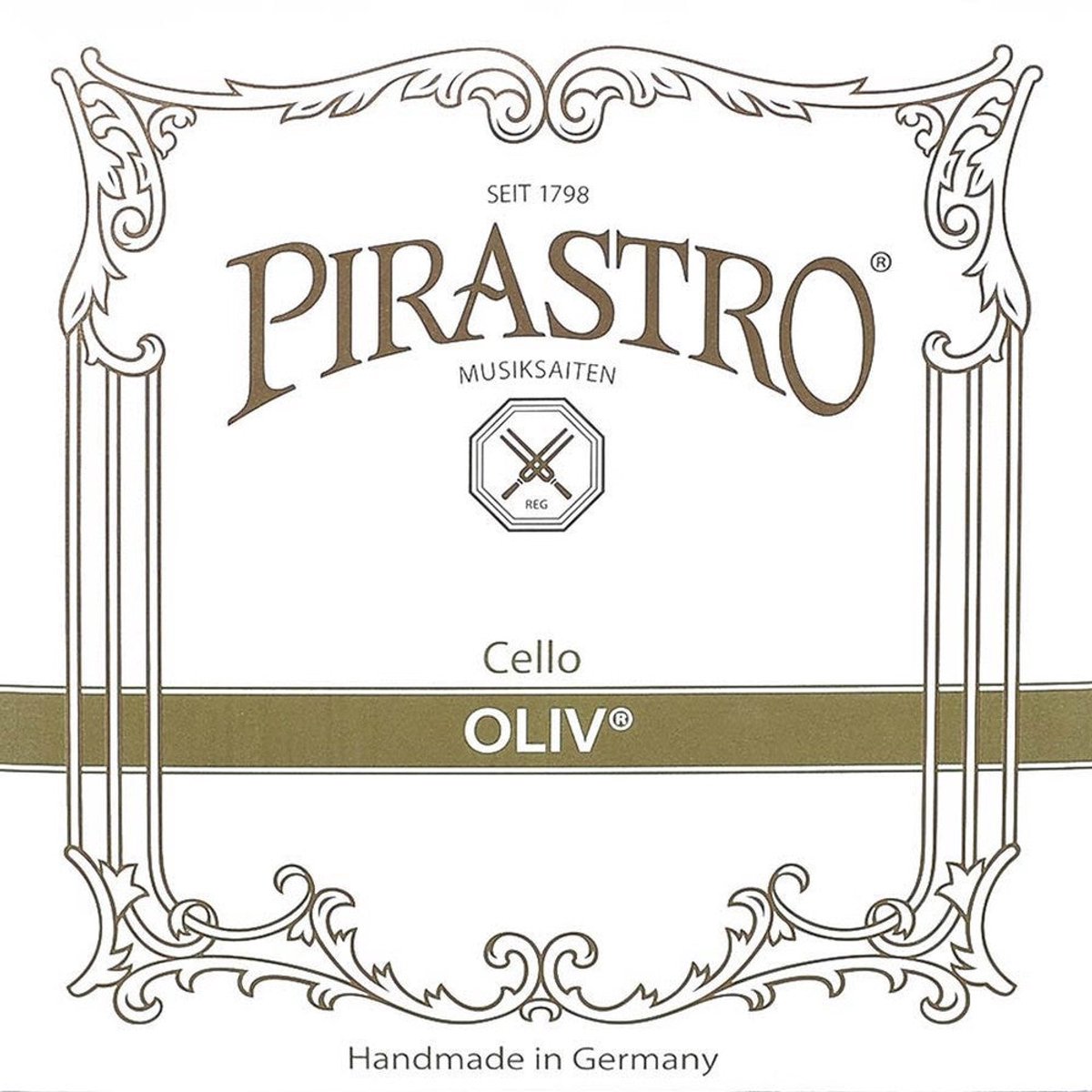Pirastro P231240 cello string D-2 medium (27), gut core, aluminum