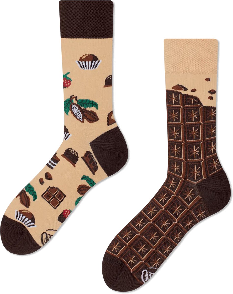 Many Mornings unisex sokken - Chocolate Time - Unisex - Maat: 35 - 38