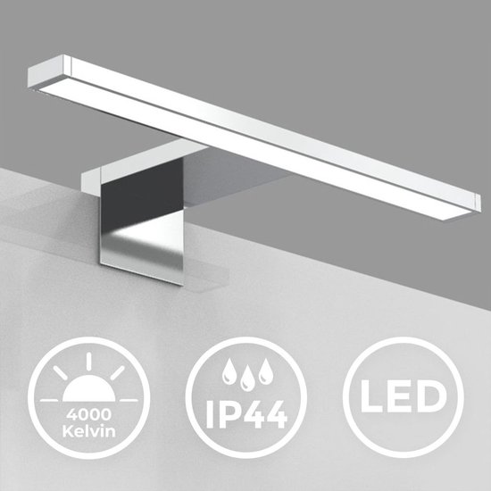 B.K.LICHT - Lampe pour miroir LED - éclairage miroir salle de bain - lumière blanche neutre 4.000K - 5W - 550 LM - l: 30 cm