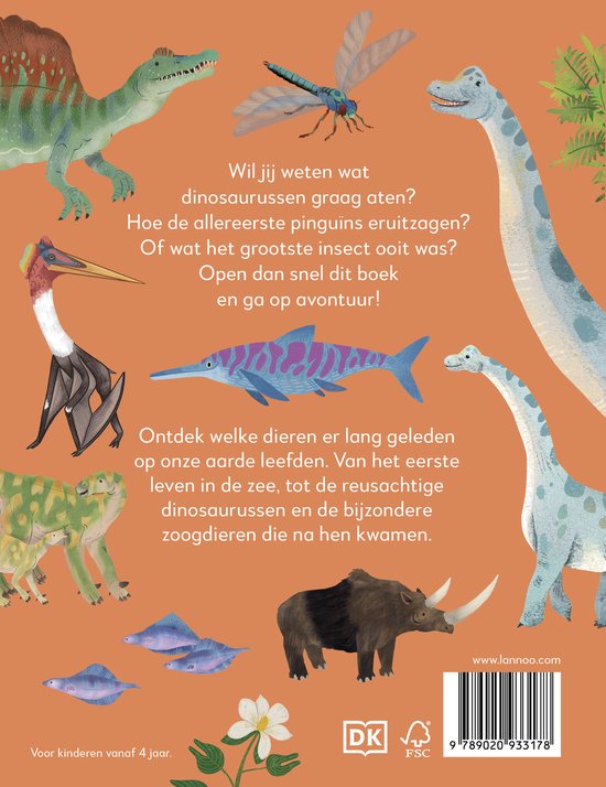 Mijn eerste bijzondere boek van dinosaurussen en andere prehistorische dieren. Ontdek welke dieren er lang geleden op onze aarde leefden.