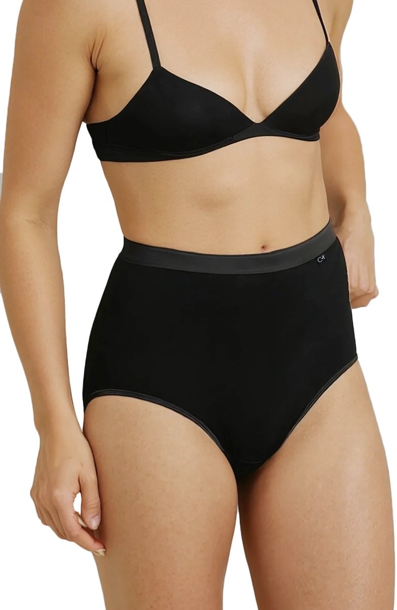 CM Casy Miller Casy Miller 4-pack Modal dames taille slips - Premium Jess maxi brief - hoge dames onderbroeken - Beste dames ondergoed - Copy - Zwart / S