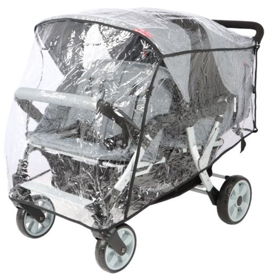 Familidoo Lidoo City BB H4E Buggy 4 zits Geschikt voor 2 newborn baby's Full Grey van Fa — afbeelding 4