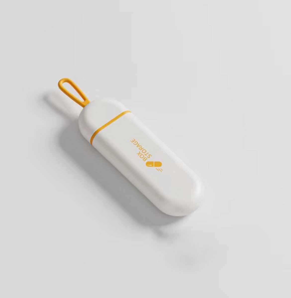 Rieba® Pillendoos – Medicijnendoosje – Pillen organizer – Uitneembaar opbergdoosje voor onderweg - 3 vakjes – Oranje Wit