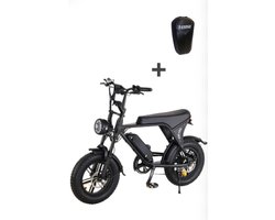 foto van c80 mini fat bike - Fatbike - Zwart (C80) - 250W - Elektrische Fatbike