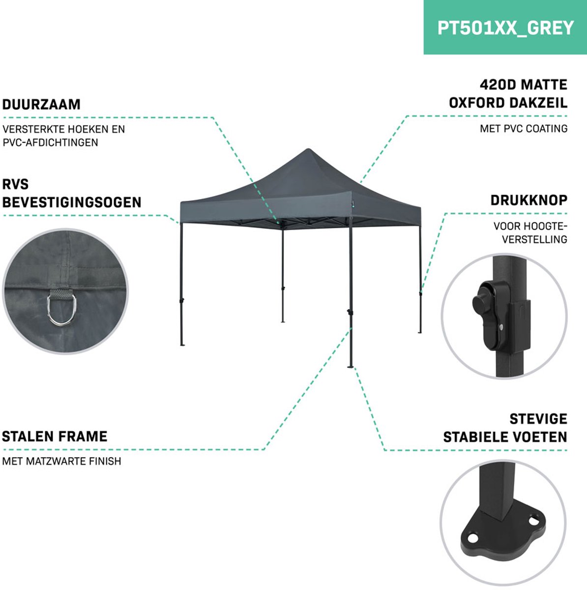 VONROC Zijwanden partytent kopen? | Ruim assortiment