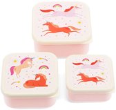 Boîtes à goûter (3 pièces) Licorne - Unicorn by Rex London