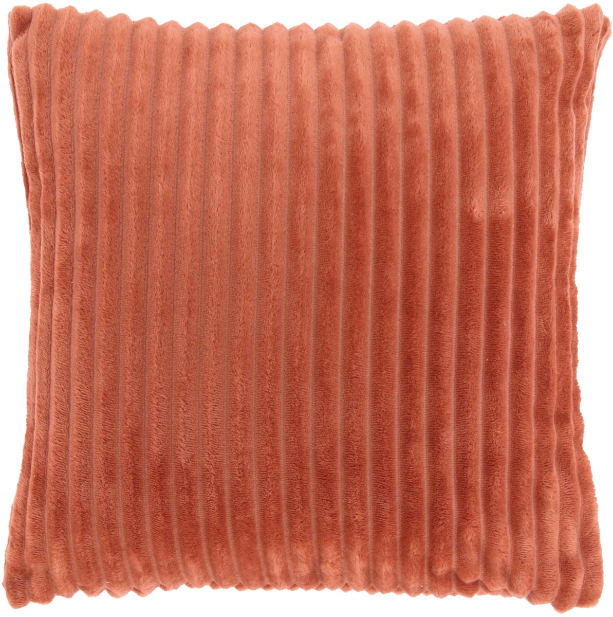 Unique Living DEZ - Sierkussen - 45x45 cm - Effen - Ribmotief redwood