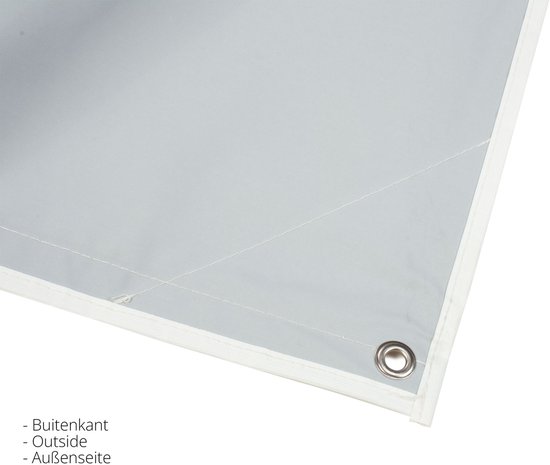 ESVO universele caravanluifel – 400×240 cm – lichtgrijs – compleet