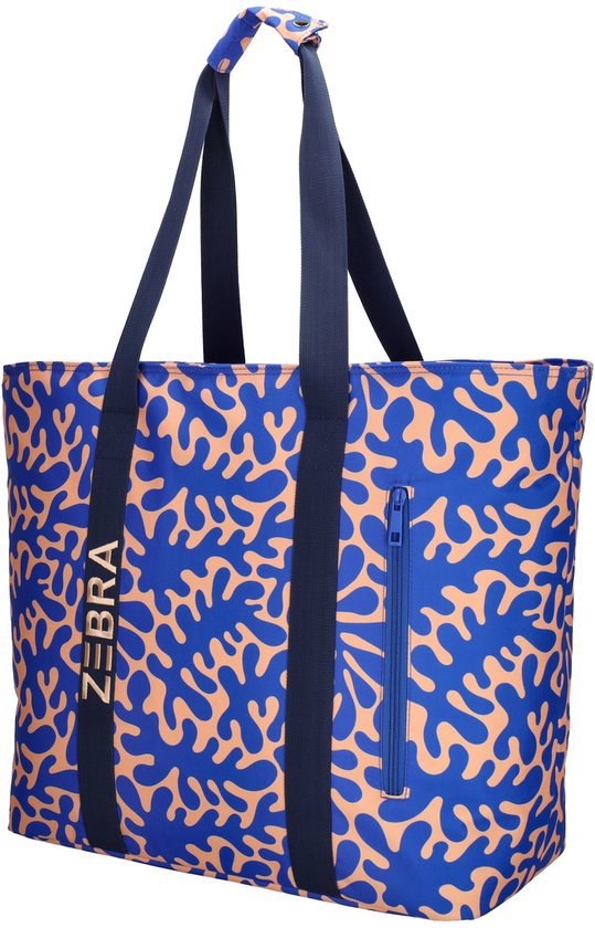 Zebra Trends Sally Strandtas - Koeltas - Koelvak - Vrolijke Prints - Praktisch - Vakken - Natgoedvak - Antidiefstalvak - Koeltas - Groovy Floral
