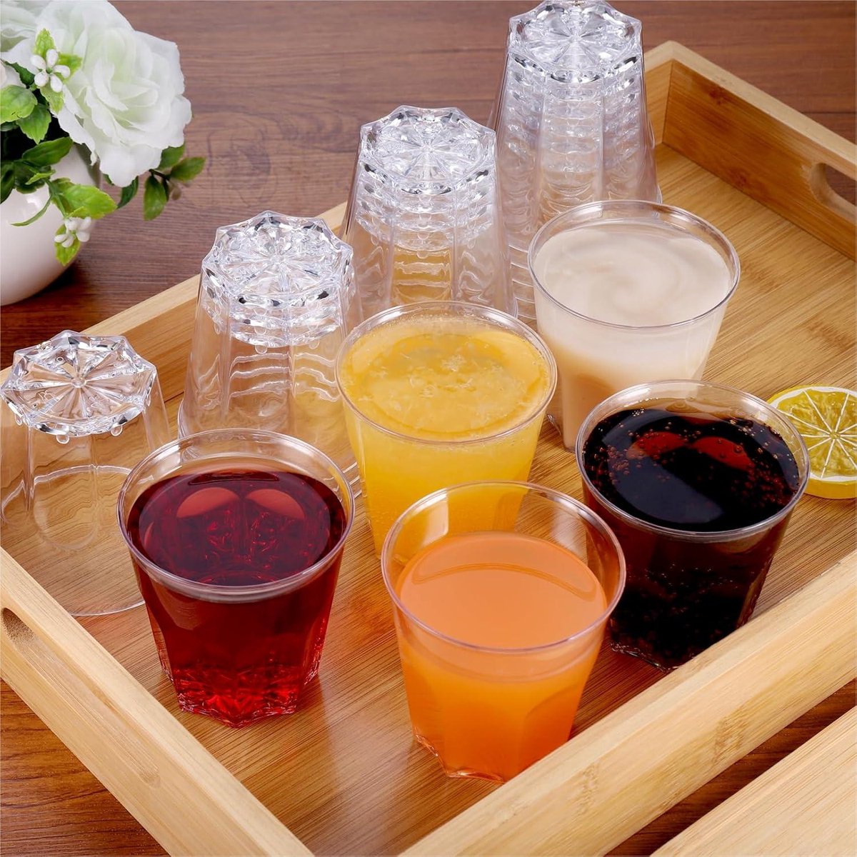 50 Stück Schnapsgläser Plastik 2cl/20ml Shotgläser plastikbecher Schnapsbeche