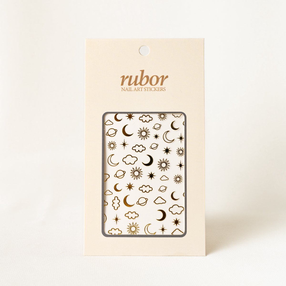 Goedkoopste Rubor nail-art stickers moonlight - nagel stickers - maan - wolk - goud