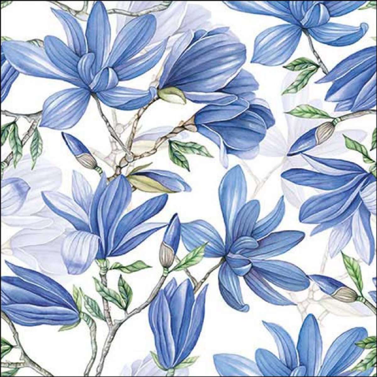 Ambiente - Lunch servetten - Magnolia acuminata white