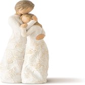 Handgeschilderd harsbeeld - Omarmen - Woondecoratie - Cadeaus voor vrouwen, moeder, vriendin of vrouw - 1 stuk - 15cm