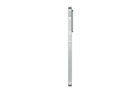 Zijaanzicht van een dunne, lichtgroene Samsung Galaxy A56 5G.