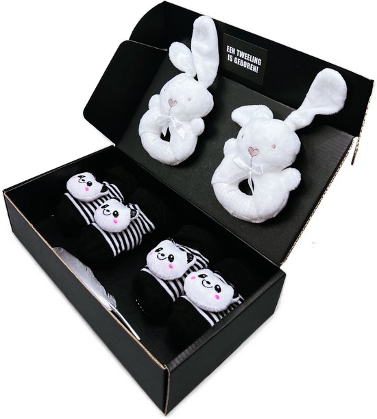 Kraamcadeau tweeling, geboortecadeau voor een tweeling, ook rechstreeks als cadeau op te sturen van Bebebing. — afbeelding 2