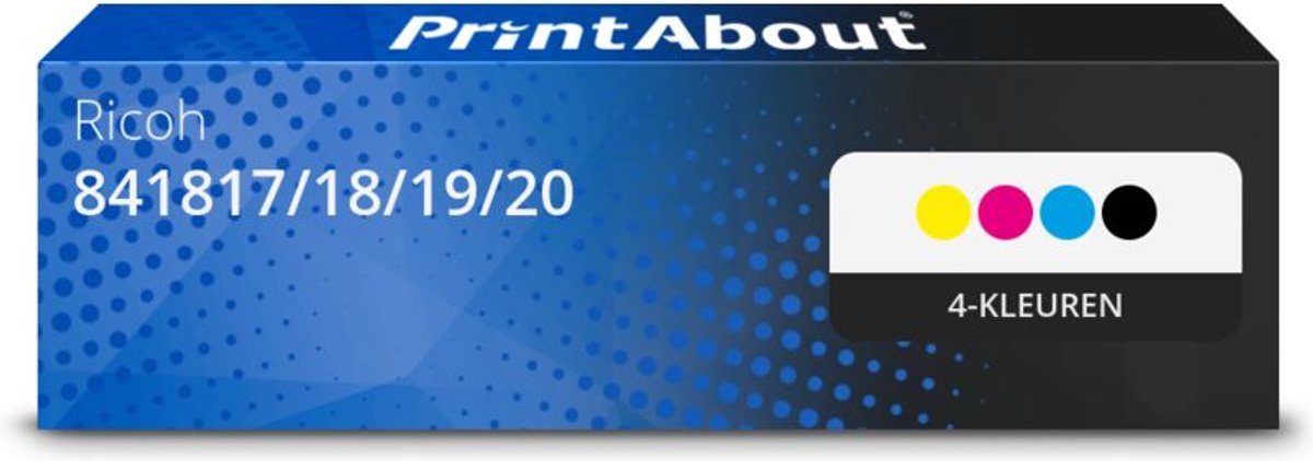 PrintAbout huismerk Toner 841817/18/19/20 (MP C3503) 4-kleuren Multipack geschikt voor Ricoh