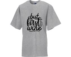 BUT FIRST WINE bedrukte tshirt maat large