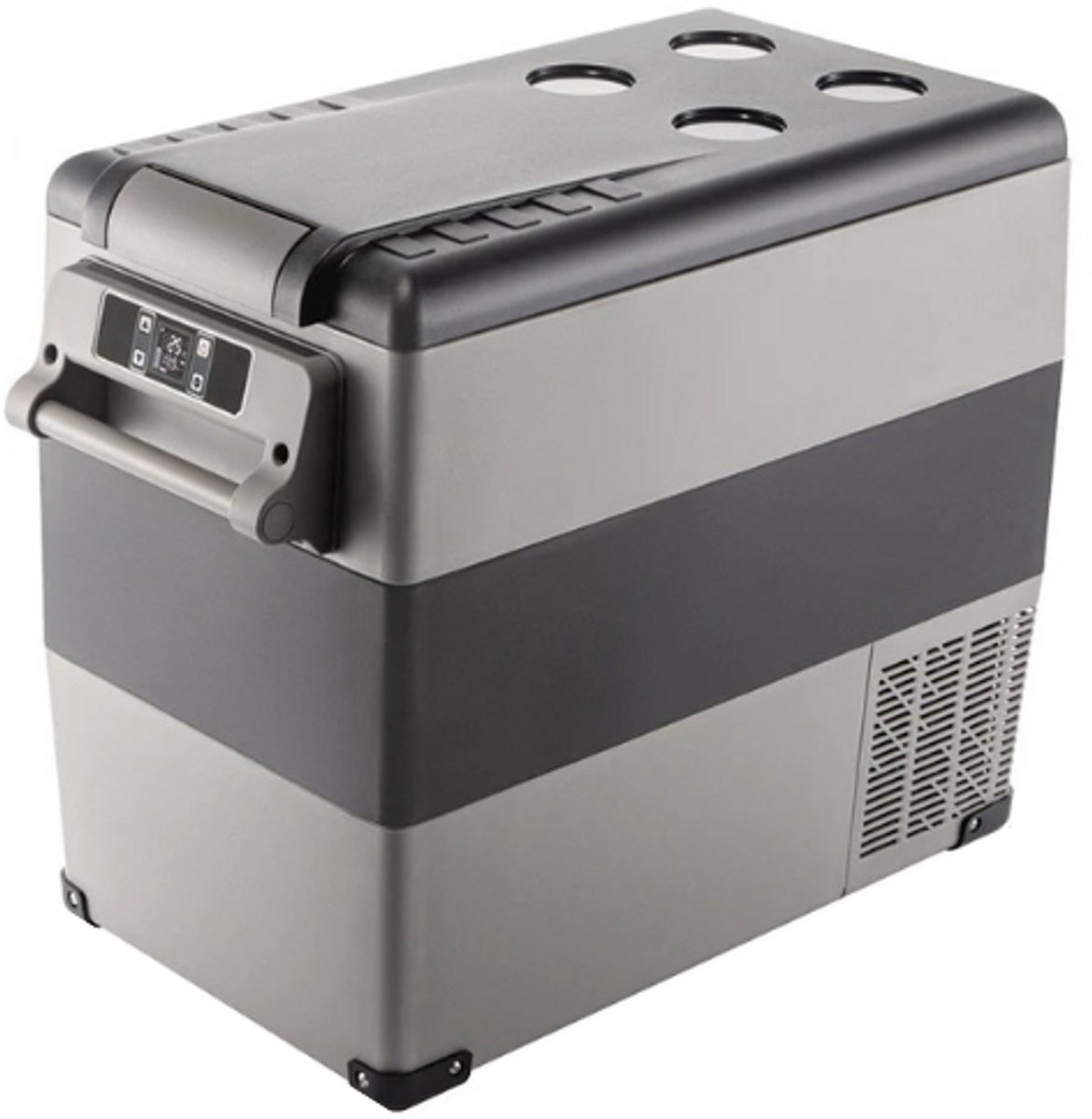 Rustive Draagbare Mini Koelkast - 55 Liter - Elektrische Koeler - Met Vriesvak - Dubbele Zone - Koelboxcompressor
