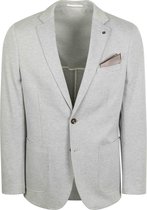 Suitable Colbert Face Print Mist Grijs - Maat 46 - Heren blazer