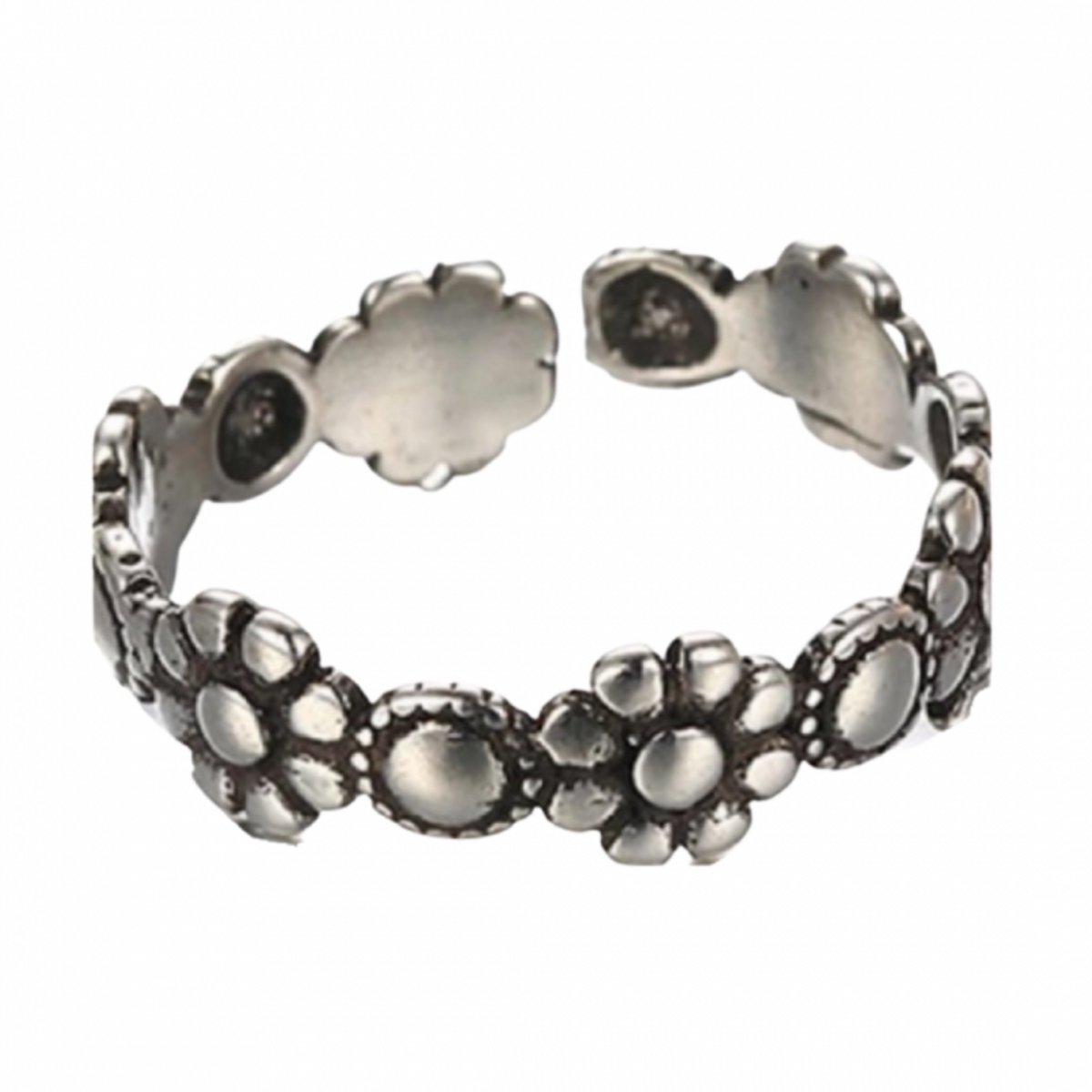 Ring- Bloem- Zilver- Ramona-Charme Bijoux
