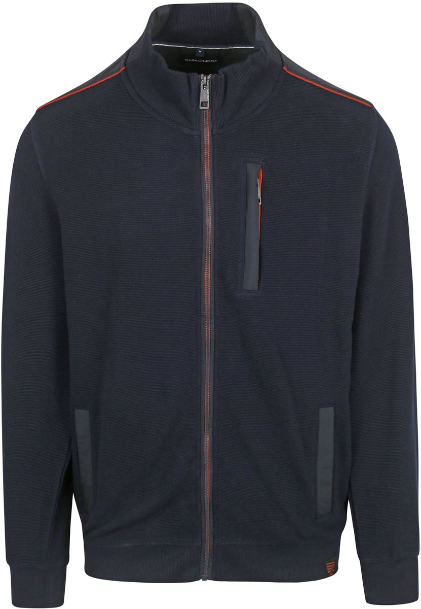 Casa Moda Vest Zip Donkerblauw (navy) - Maat 3XL - Heren