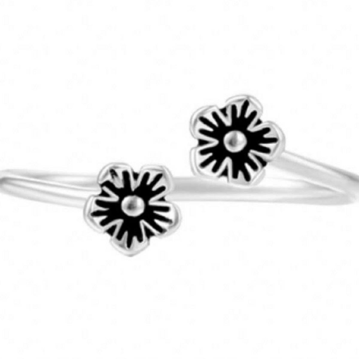 Teenring- Bloem- Verstelbaar-Zilver - Charme Bijoux