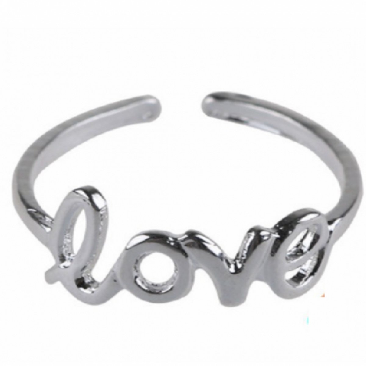 Teenring LOVE verstelbaar - Charme Bijoux
