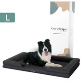 CozySense® – Hondenmand – Ortopedische Hondenmand - Hondenbed - 90 X 54 cm – Maat L - Waterdicht – Hondenmanden - Honden mand - Ergonomische Comfort en Gewrichtsondersteuning - Honden bed - Geschikt Als Benchkussen - Wasbare Hondenmand - Zwart