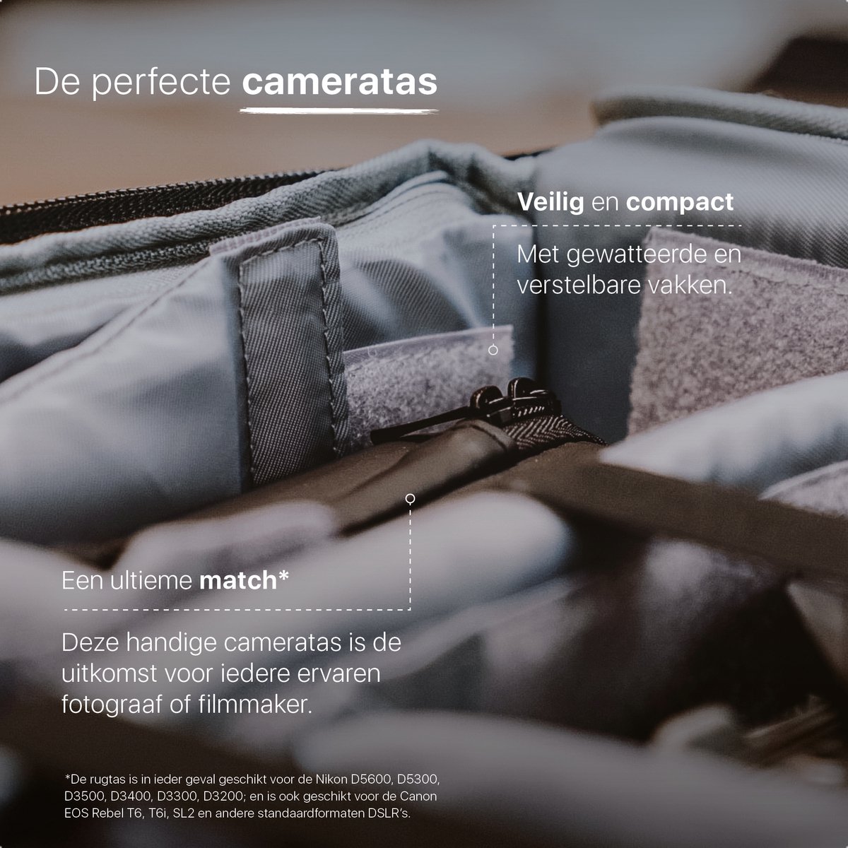 ONYX Cameratas Hardcase - Spatwaterbestendig met Laptopvak thumbnail 5