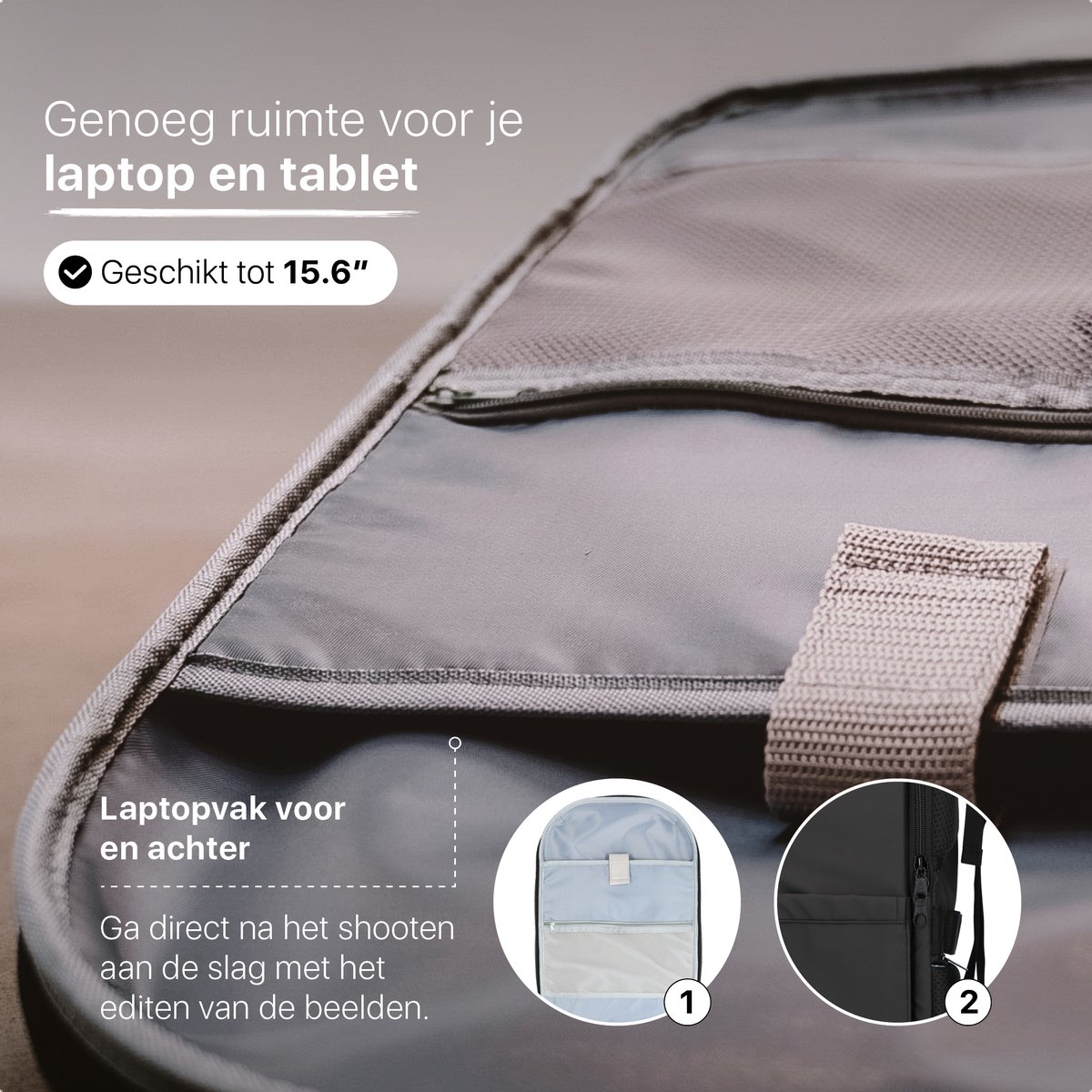ONYX Cameratas Hardcase - Spatwaterbestendig met Laptopvak thumbnail 4