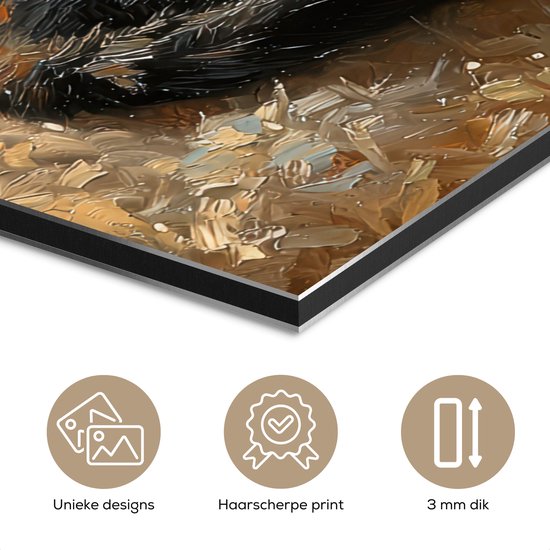 Tableau aluminium 120x90 cm - Décoration murale métal - Chat - Noël - Hiver - Animal - Décoration murale métallique salon - Décoration industrielle - Photo sur dibond - Accessoires industriels chambre à coucher