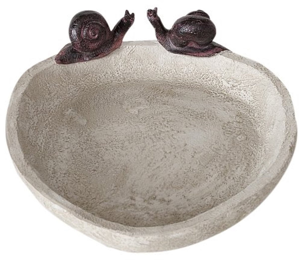 Boltze - Bird Bowl - Vogel drinkbak - Waterschaal - Vogelbad - Polyresin - Met slakken - 21cm