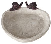 Boltze - Bird Bowl - Vogel drinkbak - Waterschaal - Vogelbad - Polyresin - Met slakken - 21cm