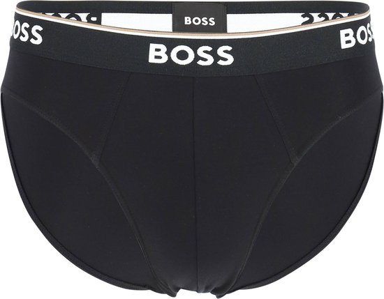 Zwarte BOSS slip met meerkleurige band.