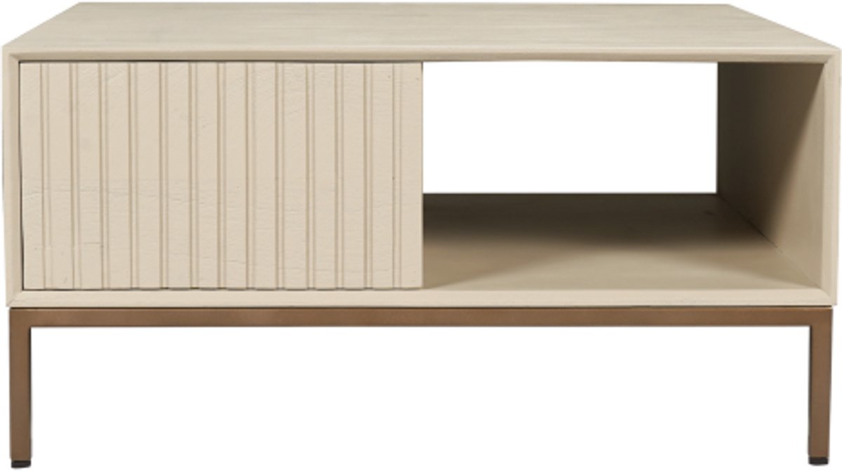 Starfurn Salontafel Madison - Vierkant Zandkleur Hout - 80x80x40cm