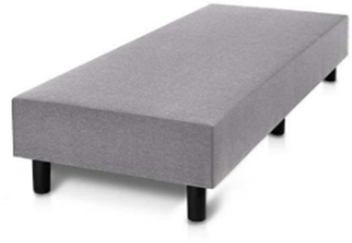 Nessa® - 90x200- Boxspring Deluxe Bonell - Grijs - Geveerde Boxspring