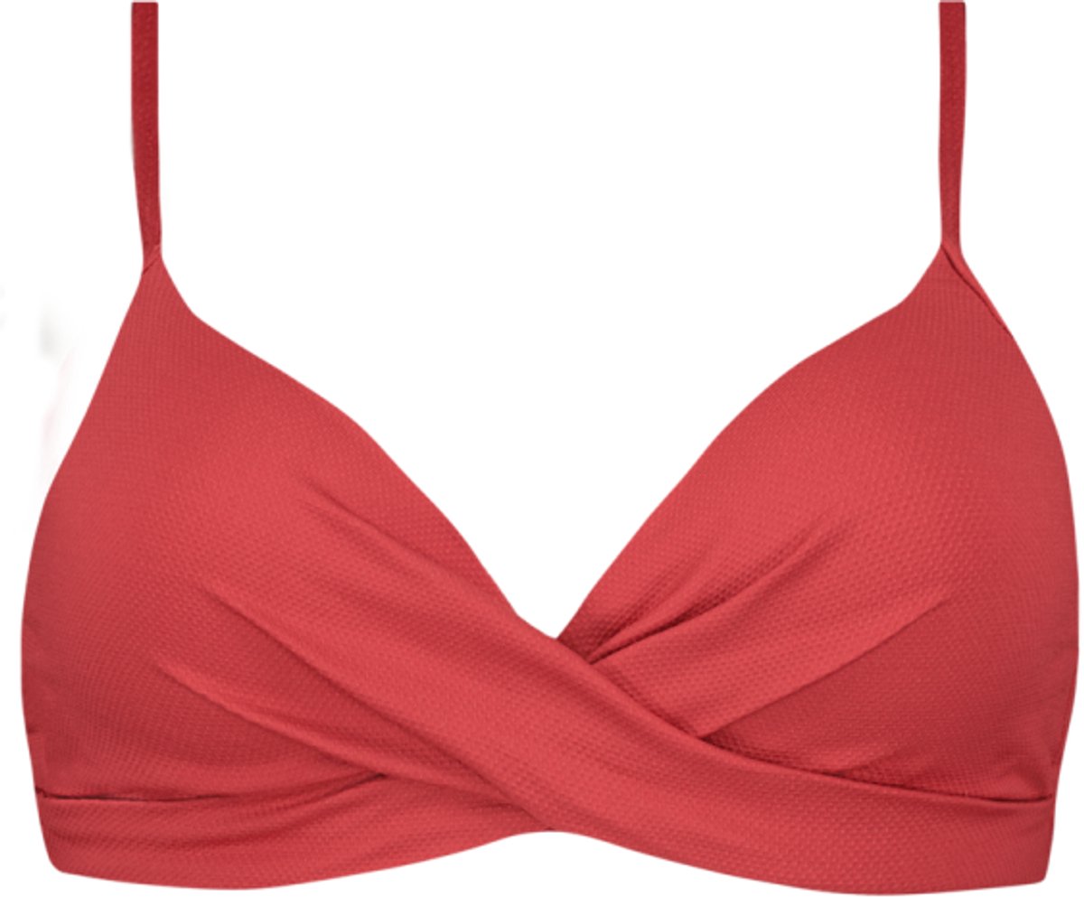 Beachlife Cardinal Red Twist Bikinitop Rood
