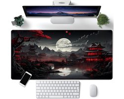 StayPowered Gaming-Muismat XXL - Ultieme Precisie & Stabiliteit - 900x400mm - Randen met Naden - Waterafstotend - Rutschvrije Onderkant - Duurzaam & Slijtvast - Zwart - Levering Sneller dan Aangegeven!