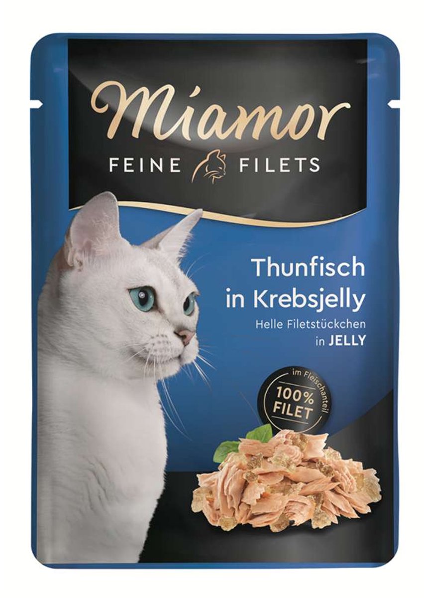 Miamor Miamor Feine Filets - Natvoer Kat - Tonijn in Krabgelei - Vetarm - 24 x 100g