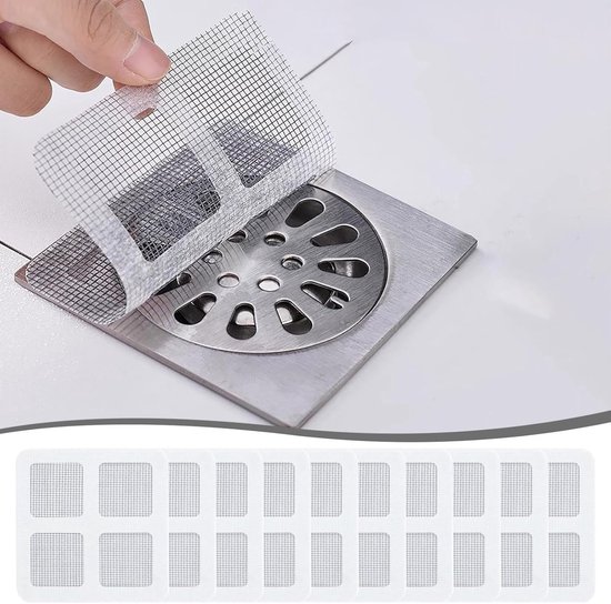 20 stuks wegwerpbare doucheafvoer haarvanger vloer afvoer sticker