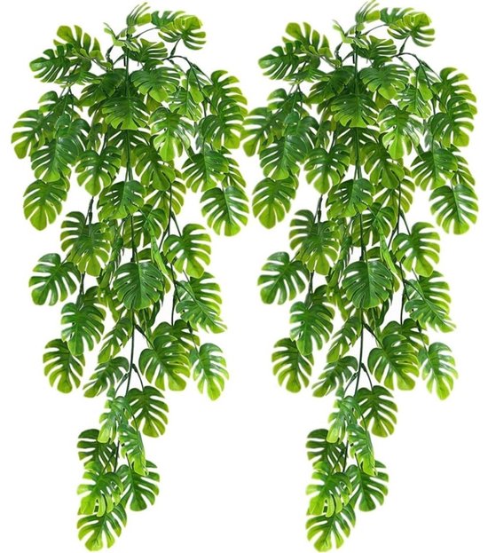 XongSyue Kunstmatige hangplanten, 2 Pack kunstplanten binnen in potten, Kleine Kunstplanten in potten, Indoor Kamerplanten Opknoping, Groen Faux Klimop Decor, Nep Potplanten voor Indoor Outdoor Decor