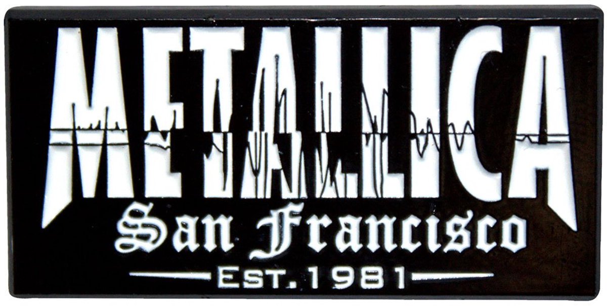 Metallica - Quake Pin - Zwart/Wit