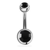 Piercing Nombril - Argent Avec Pierres